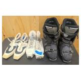 Trak cross county ski shoe size 43, Aplina size 40, and ski boots Anthea Lange size 26.5