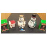 Holiday Votives and Snowman candle holders