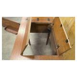 Vintage wood sewing machine cabinet