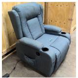 Blue upholstered lift chair