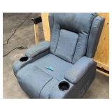 Blue upholstered lift chair