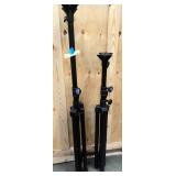 On Stagen Speaker Stands One tall, and one medium