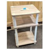 Small light wood and white shelf