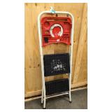 Two step folding ladder