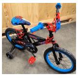 Spiderman kids bike with training wheels