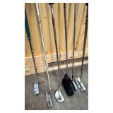 6 misc putters = taylor made, and oddessy misc sizes