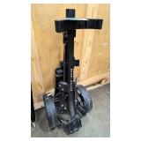 Top flite push cart, golf umbrella, and ball retriver