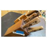 Two knife blocks with knives inluding chicago cutlery