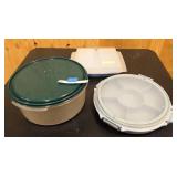 3 large tupperware with lids