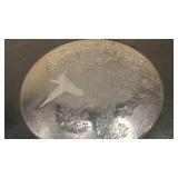 Crystal Hummingbird serving dish