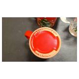 4 Vintage German Xmas Coffee cups and two snowman glasses