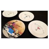 set of 4 potterybarn cocktail plates