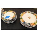 Set of Majesticware bowls 7, small plates 8, and  smaller plates 8