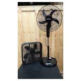 Black Holme box fan, and oscalating fan