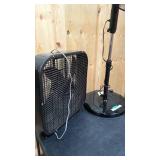 Black Holme box fan, and oscalating fan