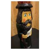 21" tall hand painted wooden woodsman