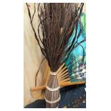 Small wood decorative shelf, Stray table dcor, and bamboo fan