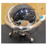 Solid metal decorative table top globe
