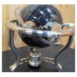 Solid metal decorative table top globe