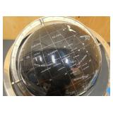 Solid metal decorative table top globe