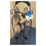 Decorative metal wine holder