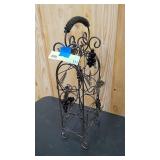 Decorative metal wine holder