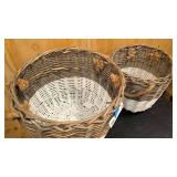 Small and large rustic woven baskets