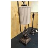 Two decorative table lamps both about 29" tall