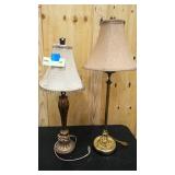 Vintage table lamps with shades