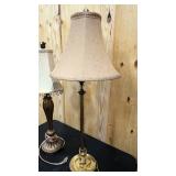 Vintage table lamps with shades