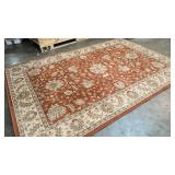 Brown and Tan Floral Rug 78"x114"
