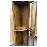 Antique curved glass curio cabinet