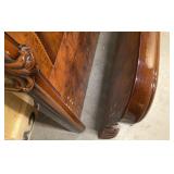 Vintage Burled Wood Queen headboard and footboard