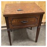 Vintage wood sewing machine cabinet