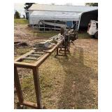 Heavy-duty wood sanding, Cleaning, de-barking, finish spraying on conveyor line designed for handling trim, rough sawn and smooth lumbe