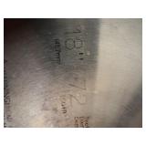 18” saw blades. One new, one freshly sharpened