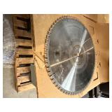 18” saw blades. One new, one freshly sharpened