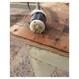 Wood spindle tenonizer. Commercial tenon cutting machinery for log furniture, timber framing, and handrail construction