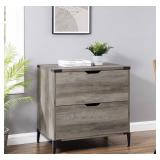 NEW - Walker Edison Modern Industrial 2-Drawer File Cabinet - MSRP $300