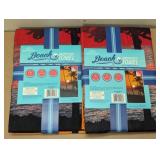 Pair of Premium Microfiber Beach Towels- 35 x70 - Compact, Lightweight, Quick Dry, Extra Absorbent - Sunset