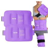 REVIX 2-Pack Large Cold Packs for Back, Rotator Cuff, Hip, Knee, and Shin, Versatile Cold Compress with Soft Plush Lining and Strap, 16" × 9"