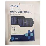 REVIX 2-Pack Large Cold Packs for Back, Rotator Cuff, Hip, Knee, and Shin, Versatile Cold Compress with Soft Plush Lining and Strap, 16" × 9"