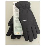 Head Mens Waterproof Hybrid DuPont Sorona Gloves Size Large L Black