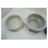 Pfaltzgraff Yorktowne Stoneware Dinnerware Set & Salmon Falls Pottery Oil Lamp (Salt Glazed)