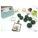 Collection of Vintage Glass and Stone Decor Pieces.