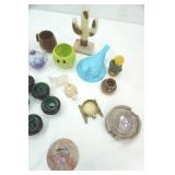 Collection of Vintage Glass and Stone Decor Pieces.