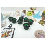 Collection of Vintage Glass and Stone Decor Pieces.