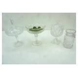 (4ct) Crystal Compotes, Candy Dishes, Canister
