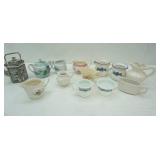 Collection of Vintage Ceramic, Porcelain, Ironstone Creamers and Sugar Dishes