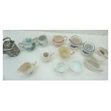 Collection of Vintage Ceramic, Porcelain, Ironstone Creamers and Sugar Dishes